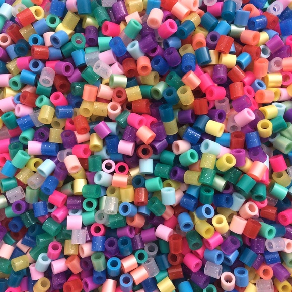 Perler Bead Lot 6 oz Melt Beads & 4 Peg Boards Mermaid Cat Dog Square - Picture 4 of 4